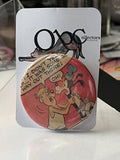 52mm Beach Rescue Goof Up OOAK Button Pinback