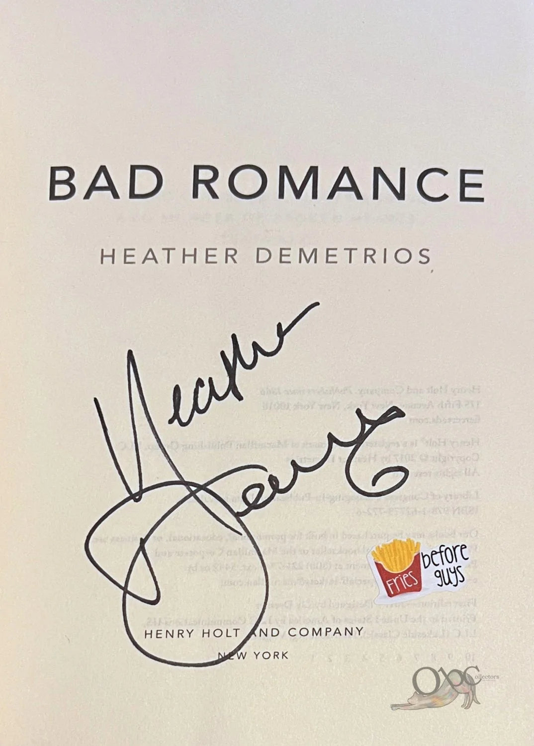 ARC Bad Romance by Heather Demetrios