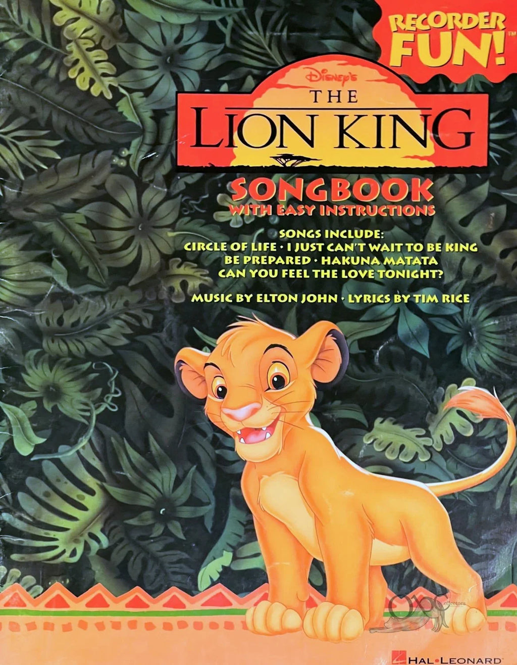 The Lion King Songbook with Easy Instructions Recorder Fun!