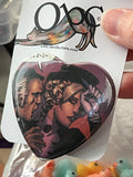 57mm Dracula and Lucy Heart Button Pinback
