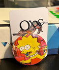 52mm Little Yellow Activist OOAK (~2.25") Button Pinback