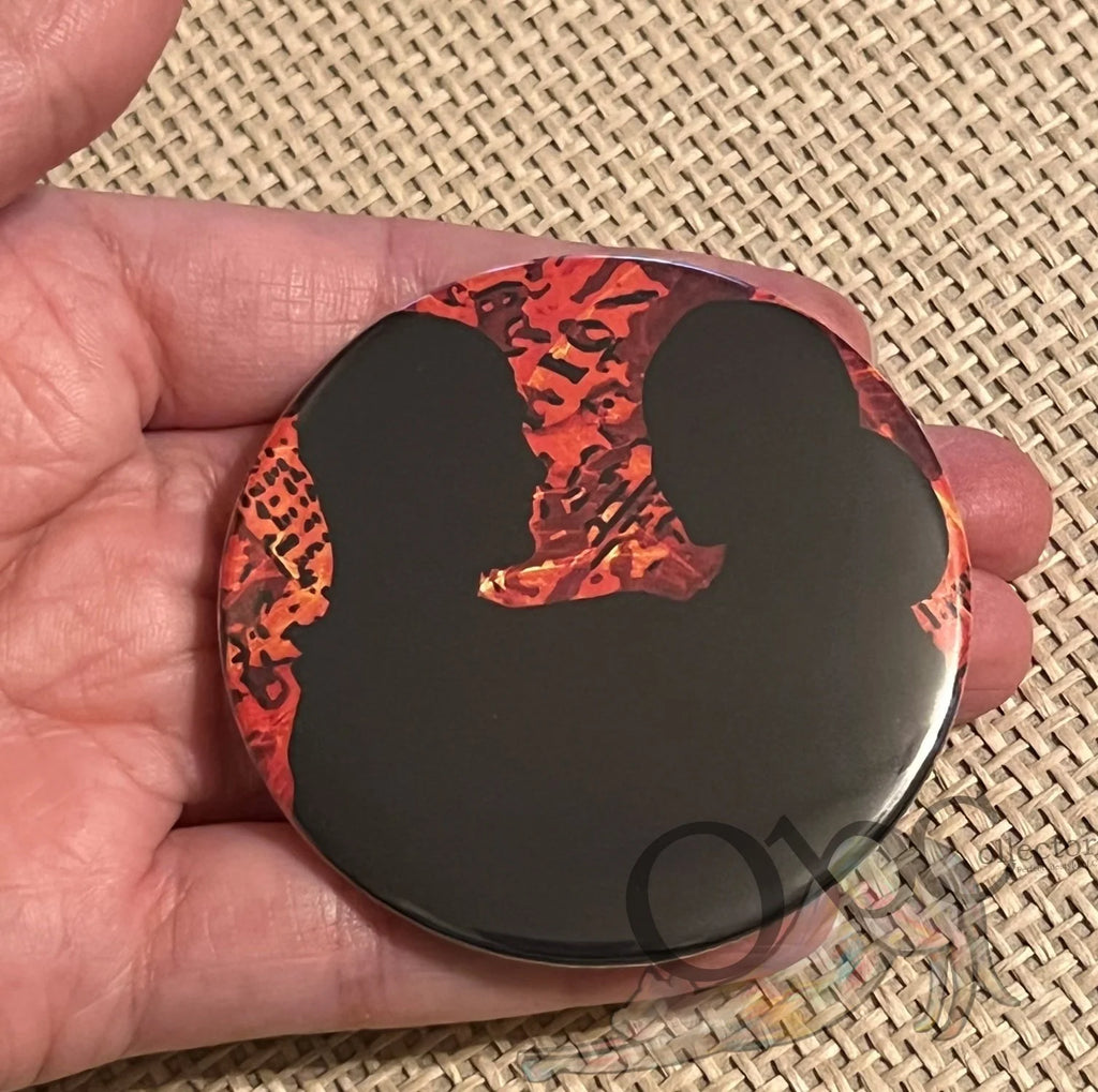 The Lovers 2.28" OOAK Pocket Mirror