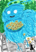 Moth-Cookie-Man 2.5" Sticker