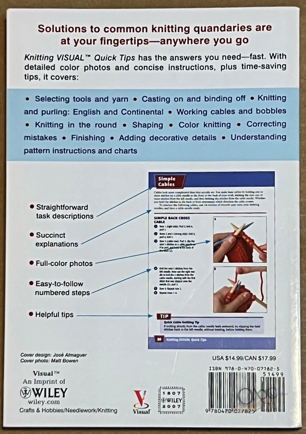 Visual Quick Tips Knitting by Sharon Turner