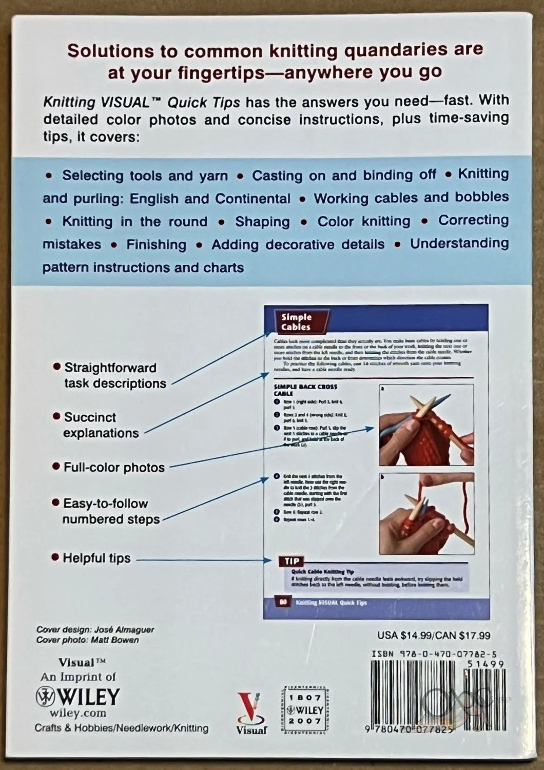 Visual Quick Tips Knitting by Sharon Turner