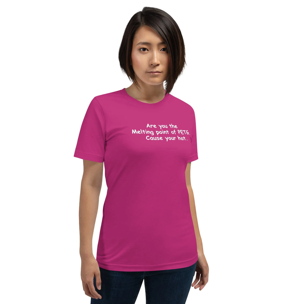 3D Printer Pick Up Line - Are You the Melting Point - Unisex t-shirt