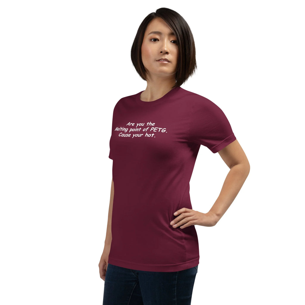 3D Printer Pick Up Line - Are You the Melting Point - Unisex t-shirt